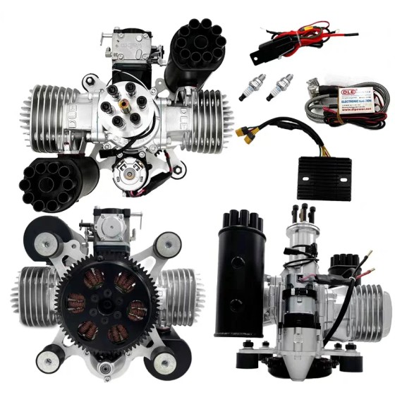 DLE170M Ultra Light Power Umbrella Gasoline Paragliding Engine Dual Cylinder Natural Air Cooled Electric Starting Generation